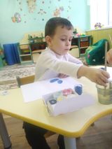 Рисование "Снежные комочки"