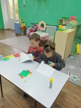 Аппликация "Тарелка с фруктами".