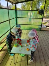 На прогулке малыши