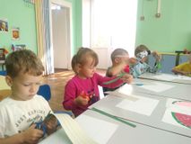 Аппликация "Арбуз". Старшая группа