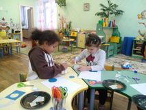 Аппликация "Снеговик. Средняя группа
