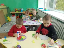 Аппликация "Тарелка с фруктами".