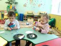 Аппликация "Снеговик. Средняя группа