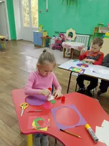 Аппликация "Тарелка с фруктами".
