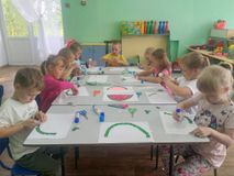 Аппликация "Арбуз". Старшая группа