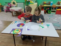 Аппликация "Тарелка с фруктами".