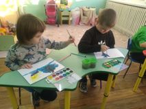 Рисование "Деревья в инее"