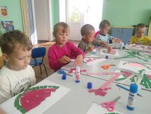 Аппликация "Арбуз". Старшая группа