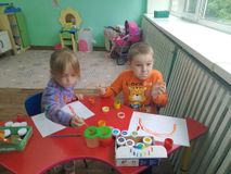 Рисование "Радуга". Подготовительная группа