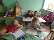 Рисование "Березовая роща" май