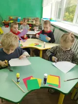 Аппликация "Тарелка с фруктами".