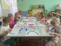 Аппликация "Арбуз". Старшая группа